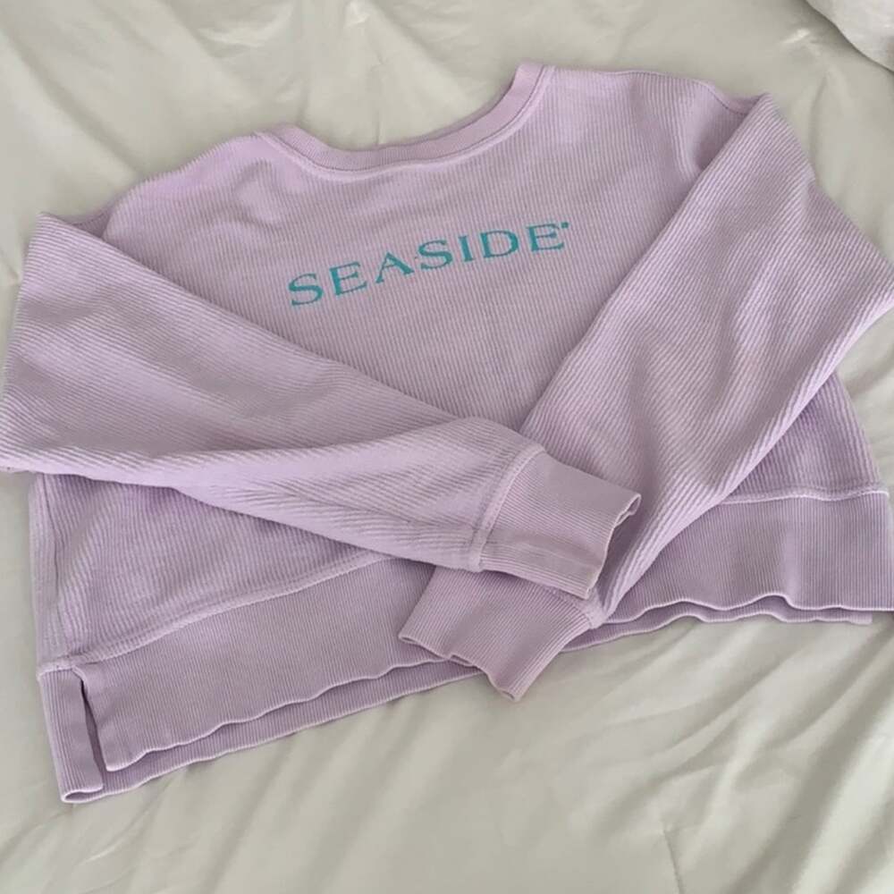 Seaside ribbed Crewneck Sweatshirt Girls Youth Large